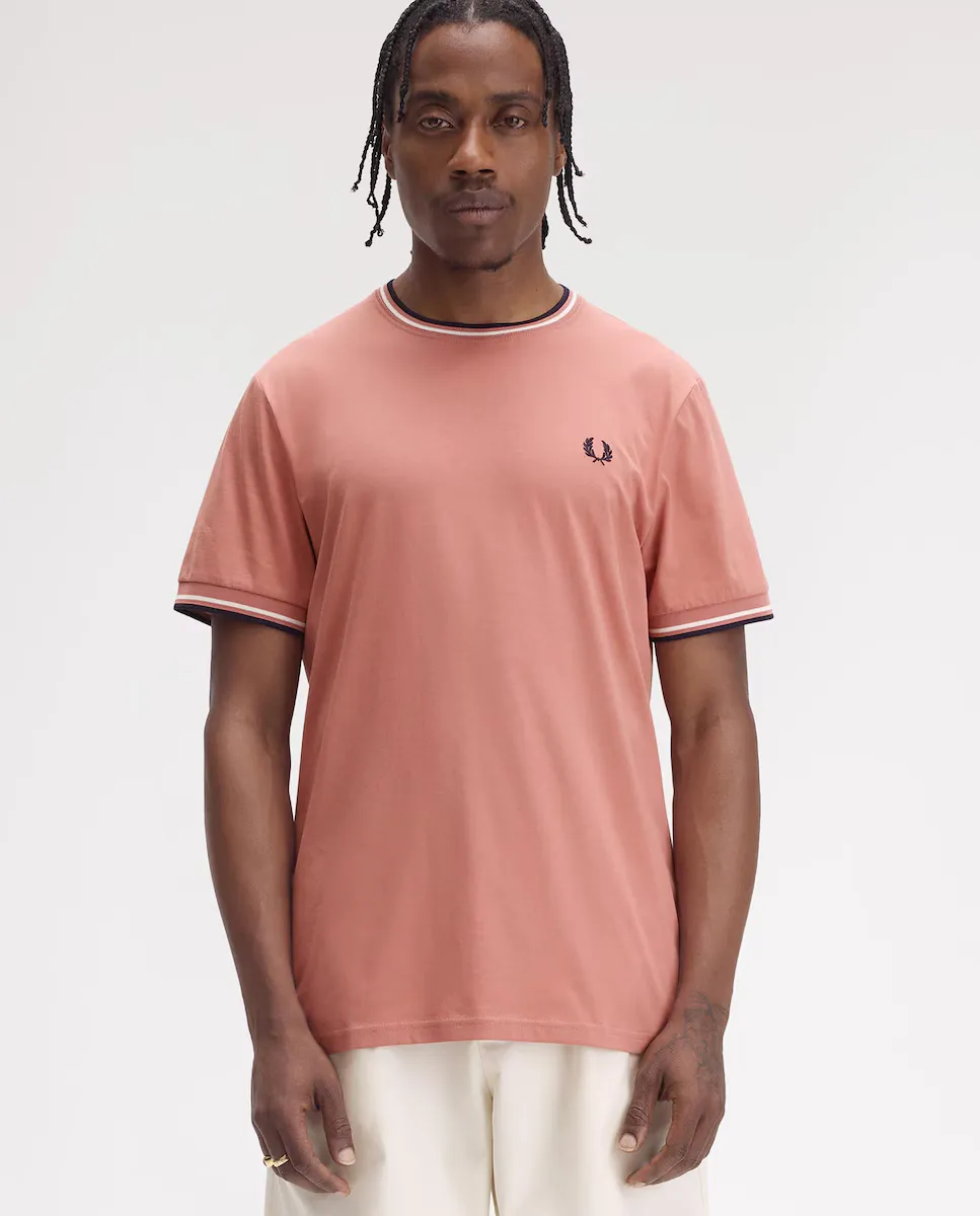 

Мужская футболка с коротким рукавом и круглым вырезом Fred Perry, розовый