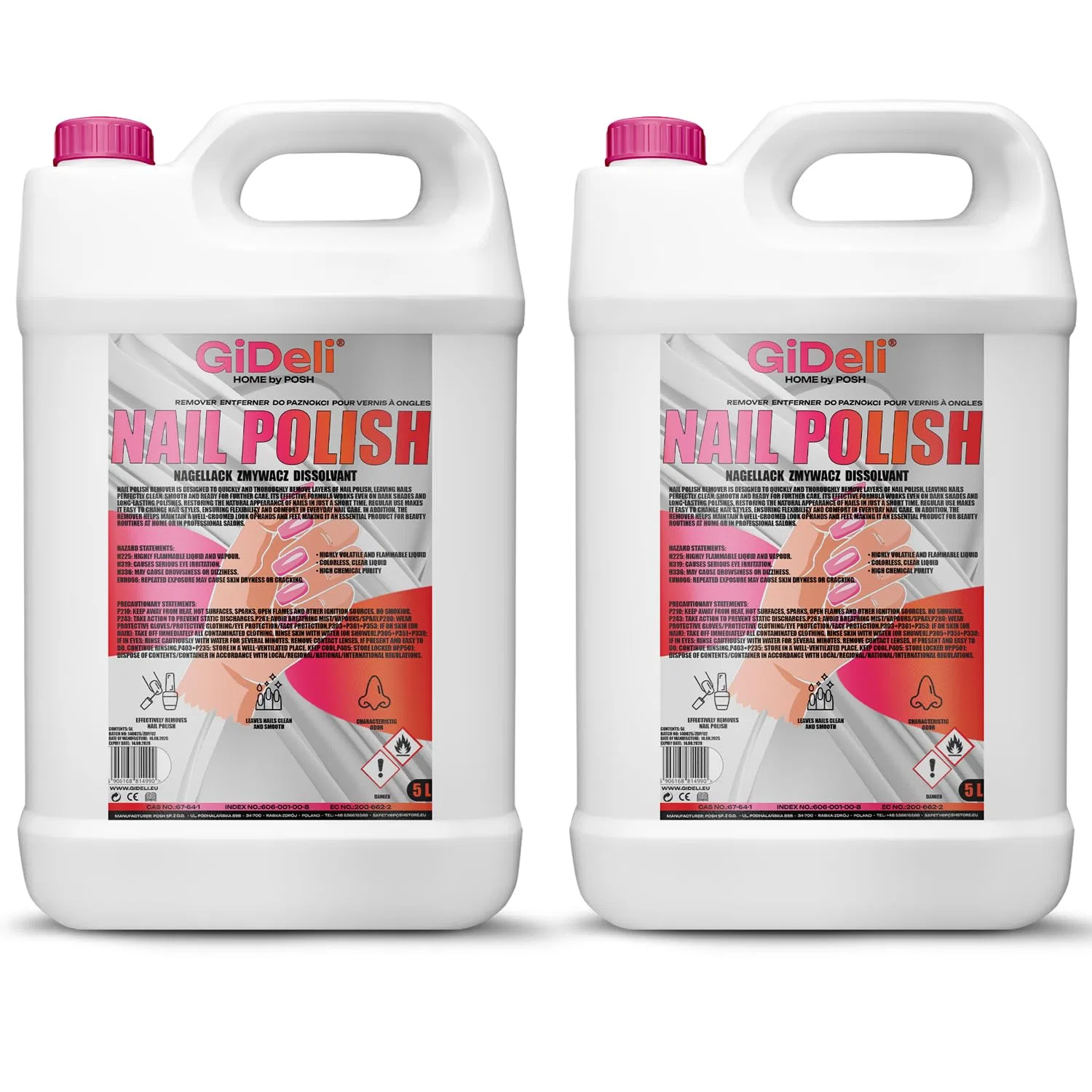 Жидкость для снятия лака «Nail Polish Remover» 2 x 5 л от GiDeli Gideli