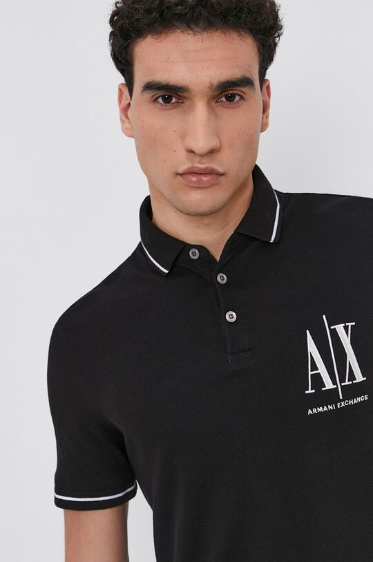 

Поло 8NZFPA.Z8M5Z.NOS Armani Exchange, черный