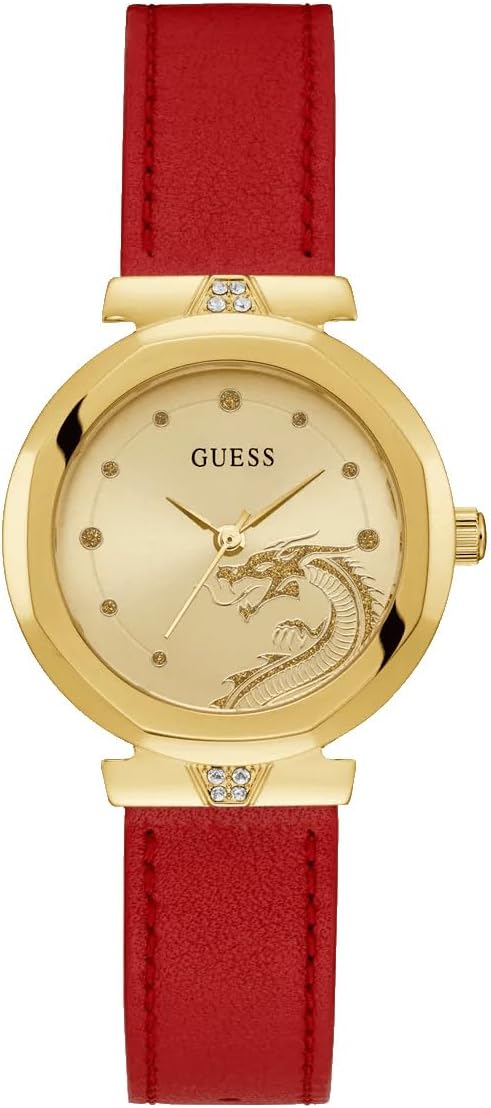 

Женские часы Guess 34 мм, Red/Gold Tone/Champagne, Позолоченный, Женские часы Guess 34 мм, Red/Gold Tone/Champagne