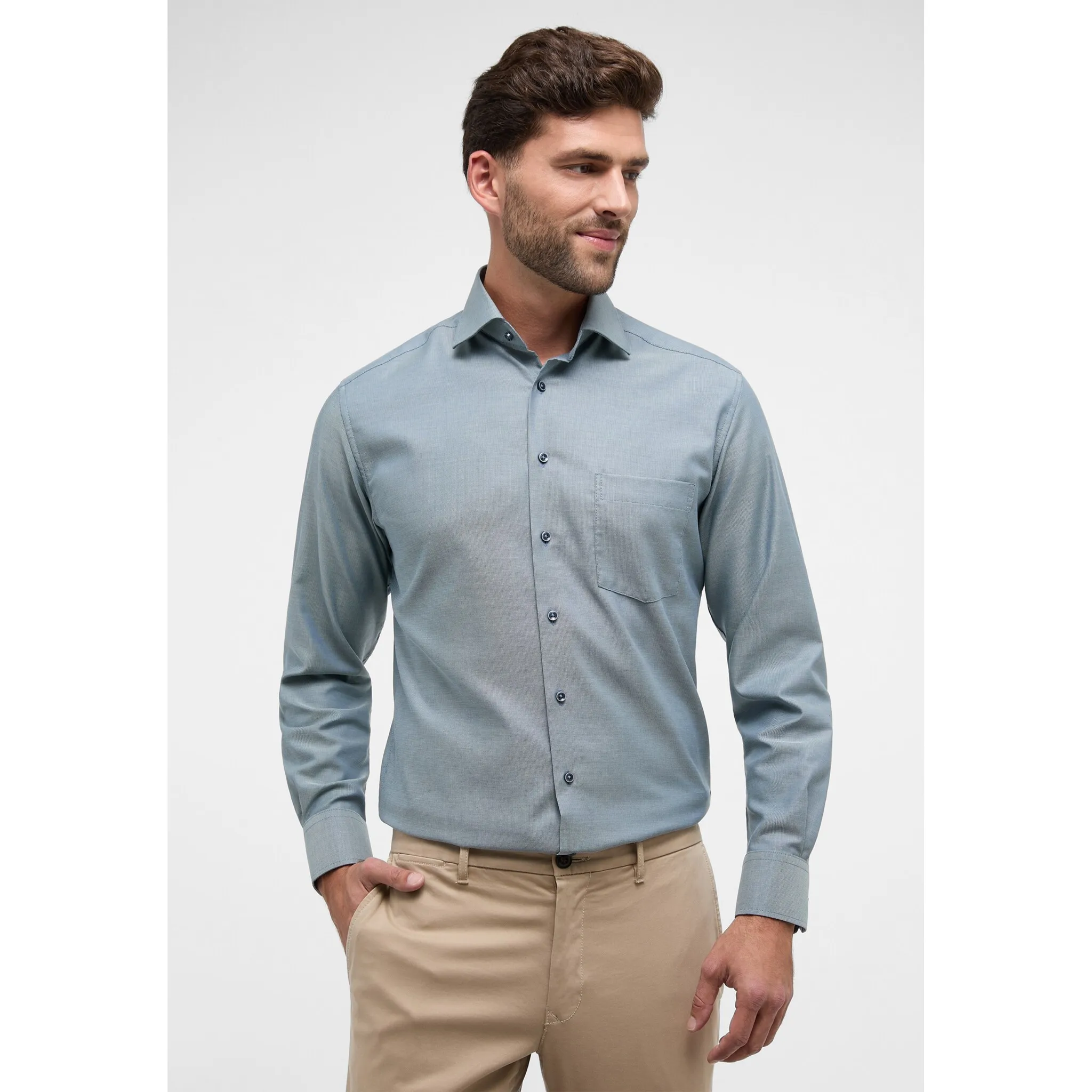 

Рубашка Eterna с длинными рукавами "MODERN FIT", зеленый