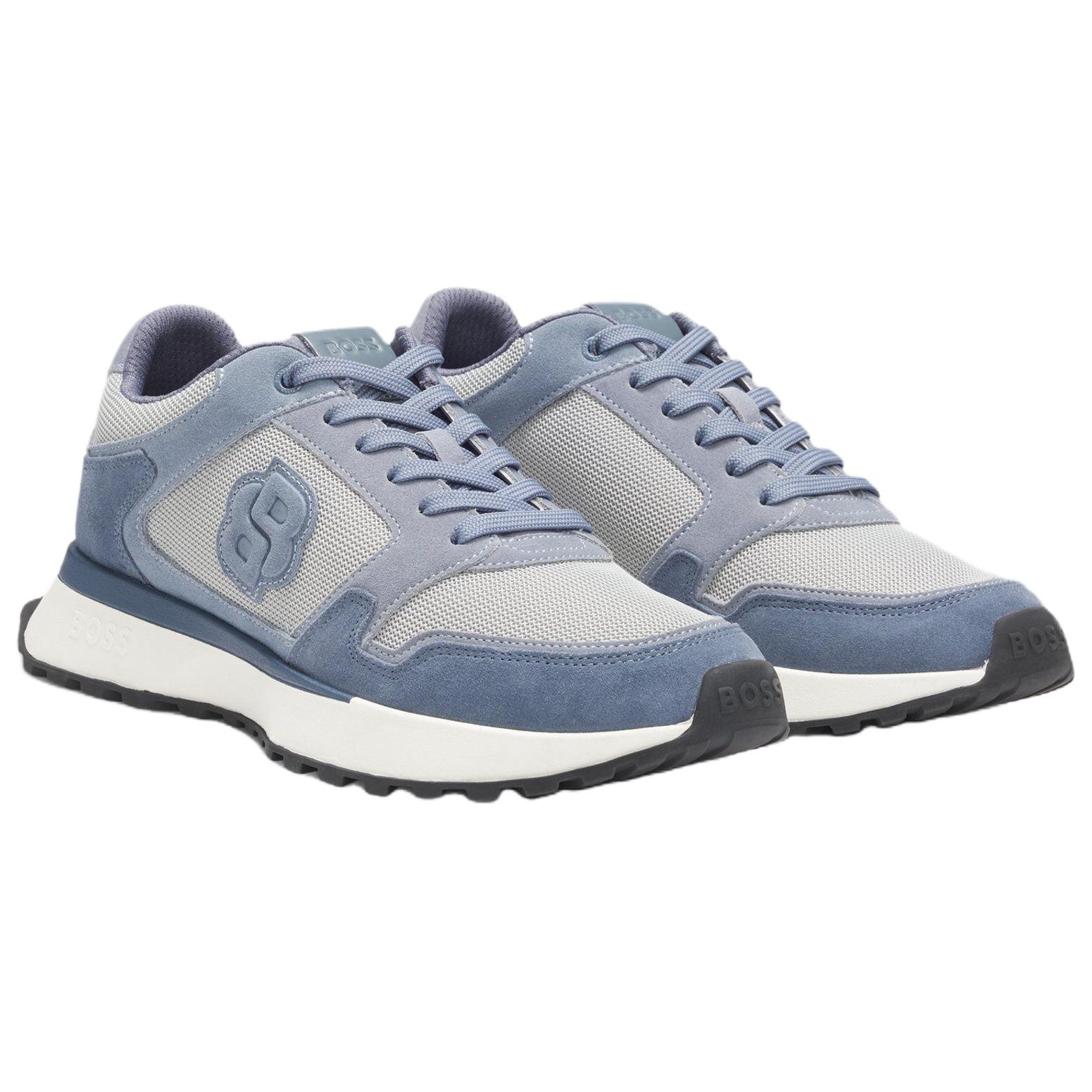 Низкие повседневные туфли мужские light blue HUGO BOSS — фото 4