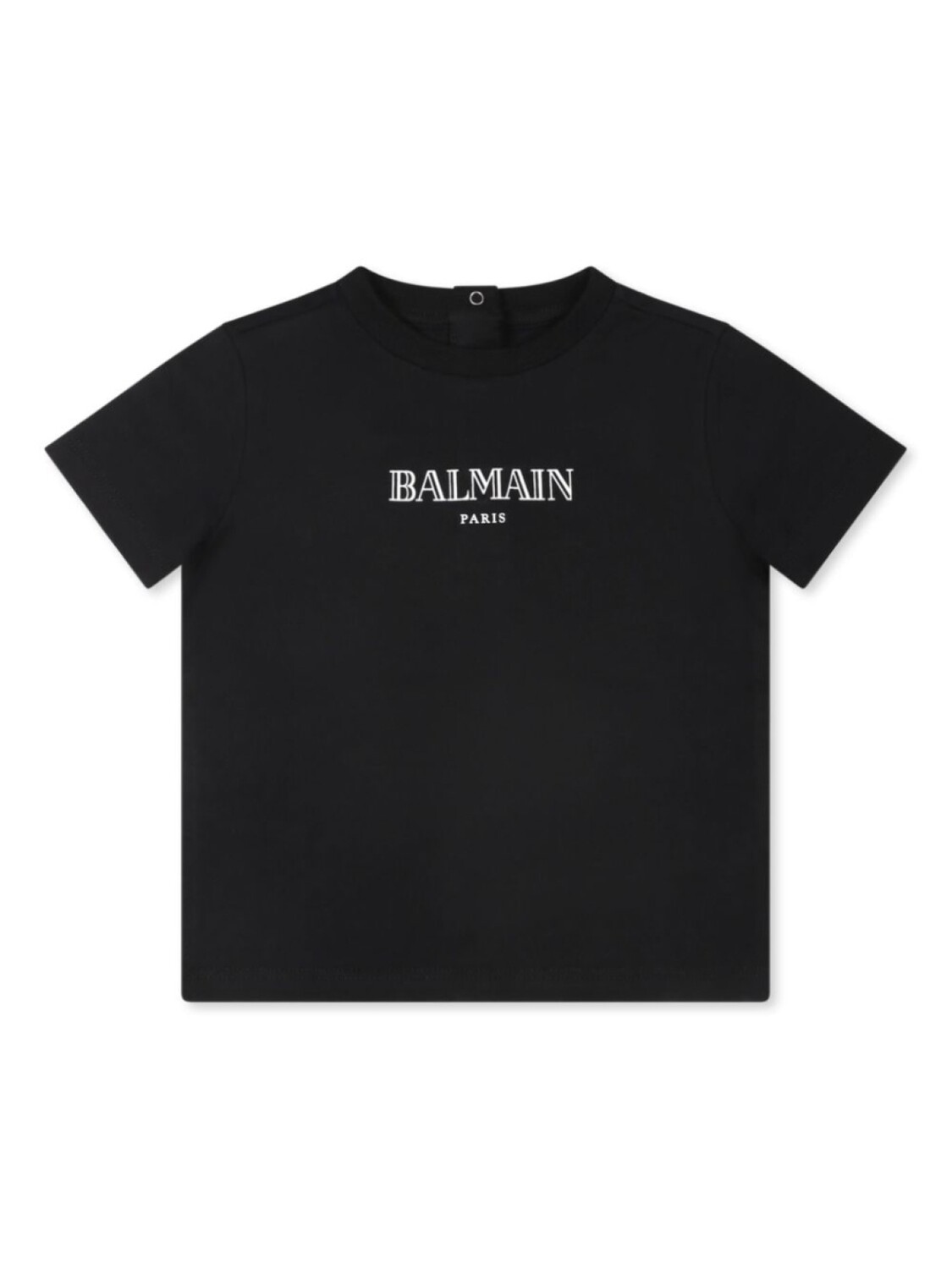 

Balmain Kids хлопковая футболка с пуговицами на спине, черный