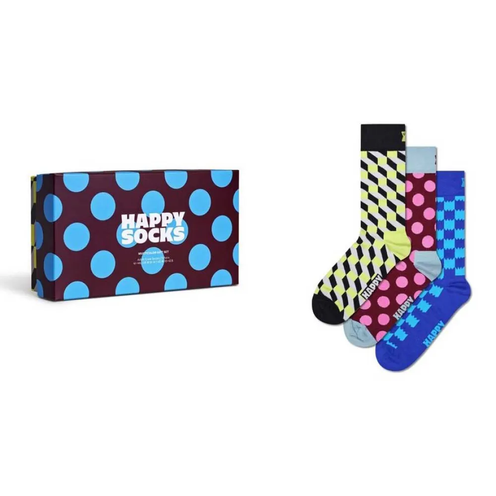 

Носки 3 шт Hs By Happy Socks Monthsulticolor gift set long, разноцветный