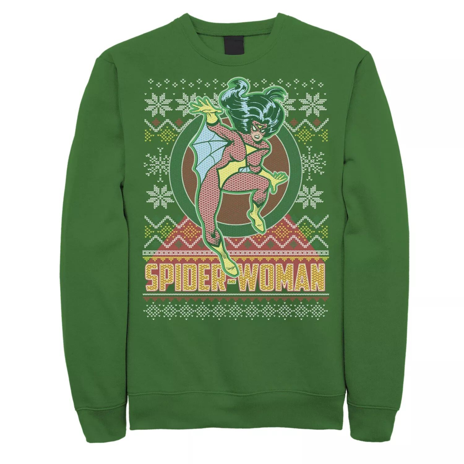 

Мужской флисовый пуловер с рисунком Ugly Christmas для женщин-пауков Marvel