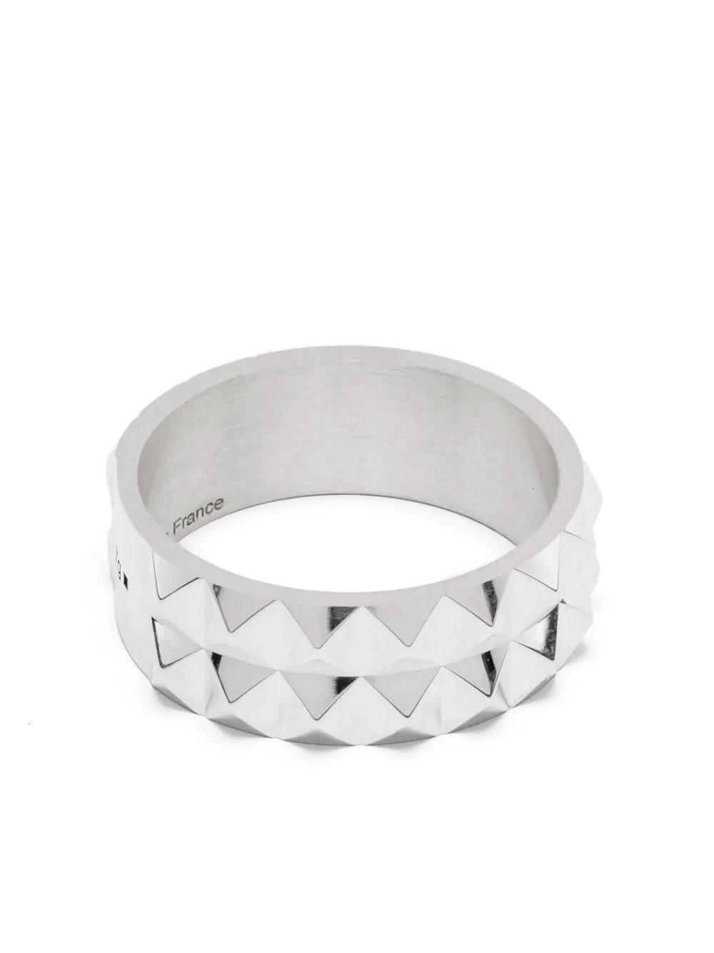 

Кольцо 7G Guilloch Pyramid Ribbon Le Gramme, серебяный
