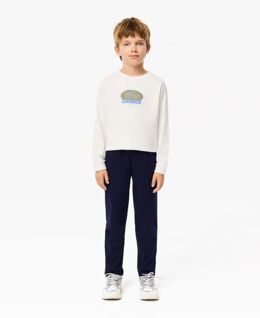 Брюки из эластичной саржи для мальчиков 8-18 лет Lacoste, темно-синий — фото 2