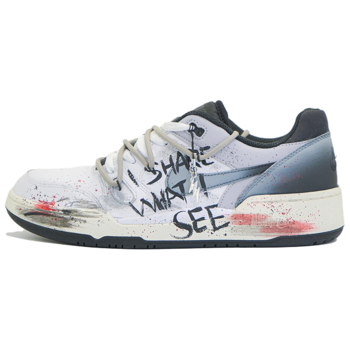 

Кроссовки Nike Full Force Skateboarding Shoes Men Low-top Black/white, черный