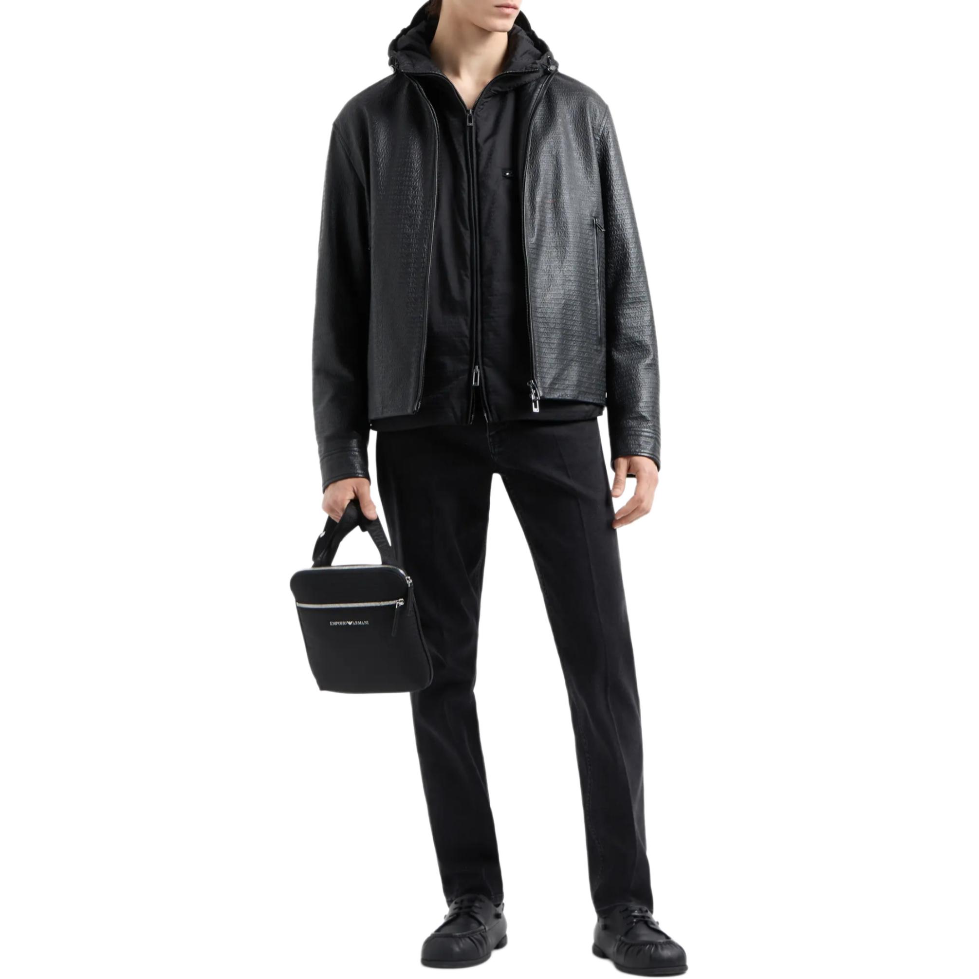 J75 Slim fit джинсы с эффектом полоскания EMPORIO ARMANI, черный — фото 4