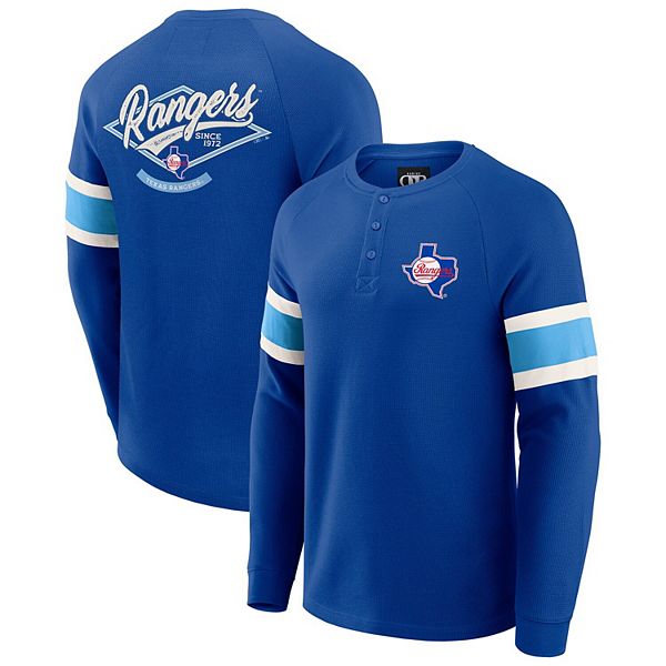 

Мужская футболка-поло с длинным рукавом реглан waffle-knit royal texas rangers Darius Rucker Collection By Fanatics