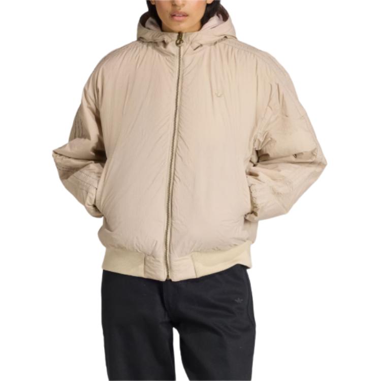 Adidas Originals Куртка-бомбер FW25 реверсивная женская, Gray Stone Khaki Brown/Wonder Taupe — фото 2
