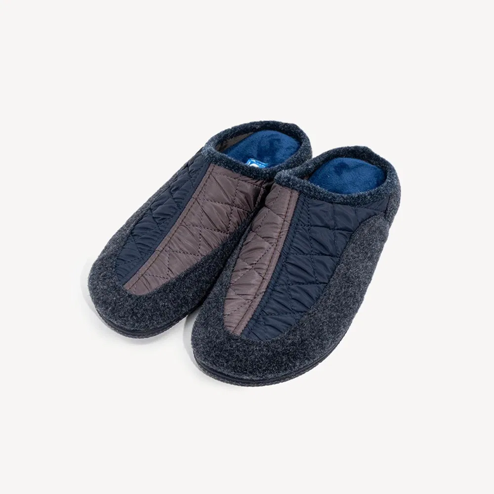 Мужские тёмно-сине-коричневые зимние тапочки Cadiz 50 от Gurus Shoes — фото 2