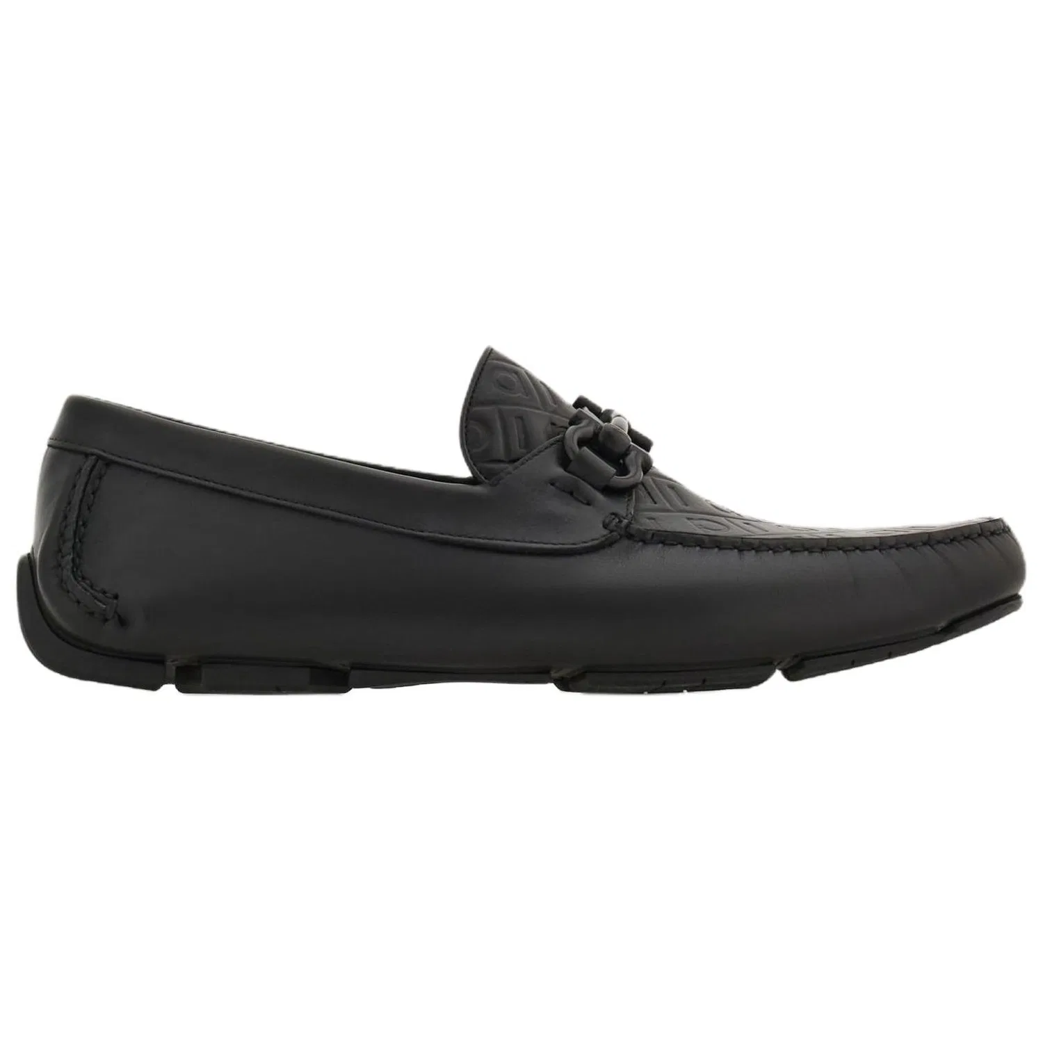 FERRAGAMO Gancini Casual Shoes Men's Black — фото 3