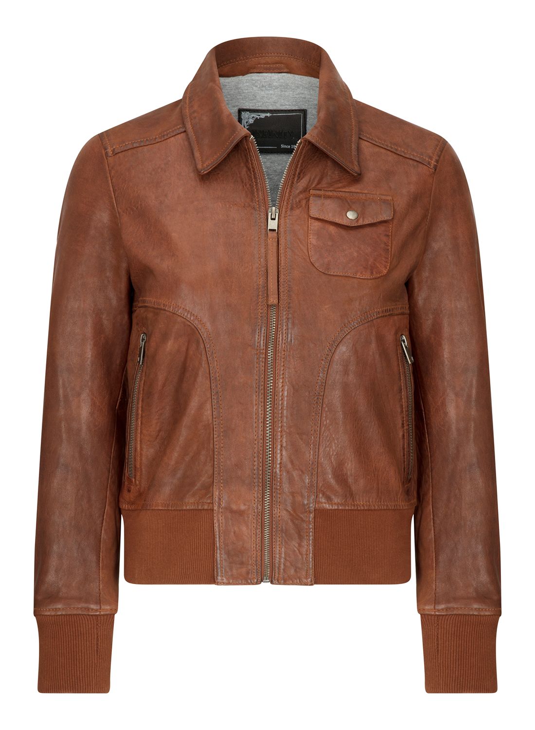 

Кожаная куртка-бомбер TruClothing, цвет timber