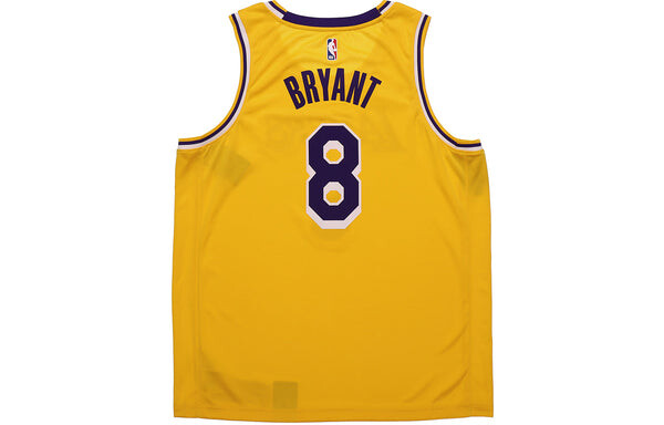 Спортивная футболка sw fan edition lakers kobe no. 8 season team limited nba jersey basketball jersey/vest yellow Nike, желтый — фото 2