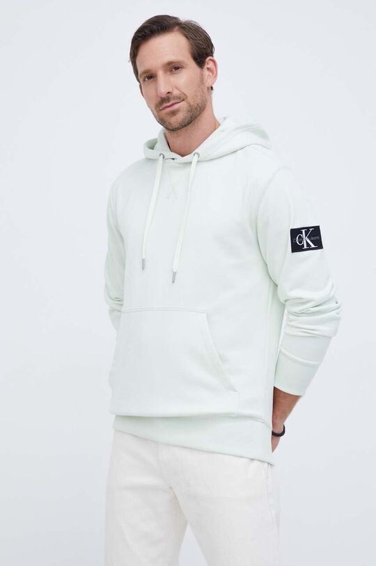 

Хлопковая толстовка Calvin Klein Jeans, зеленый