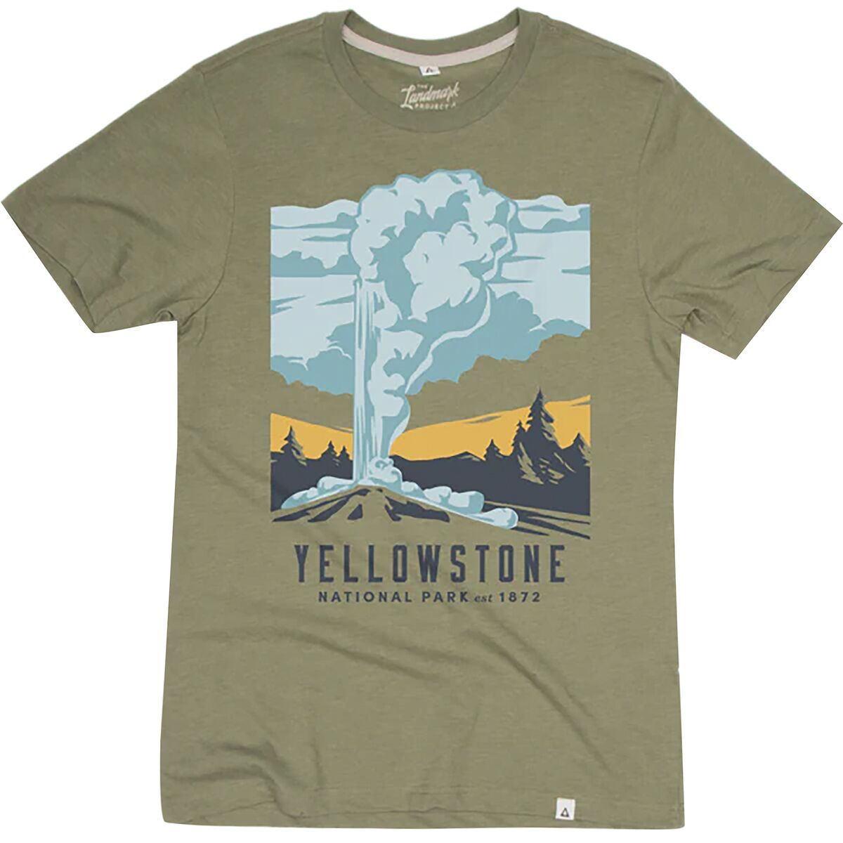 

Футболка с коротким рукавом Yellowstone national park Landmark Project, цвет cactus