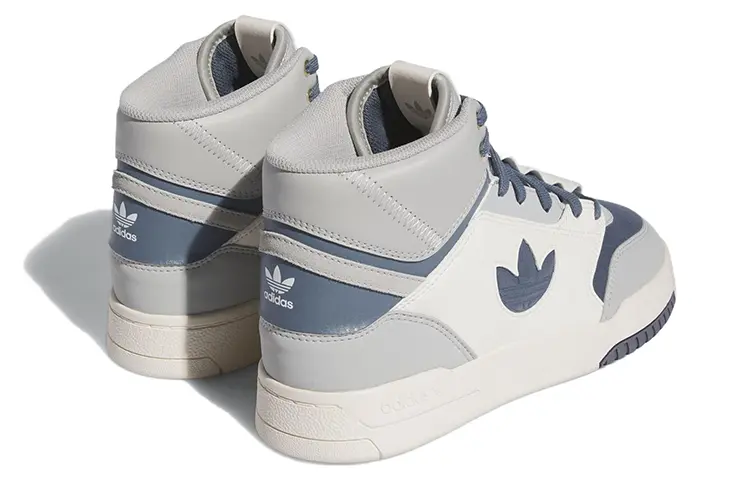 Кеды, скейтборд обувь женская высокая серый/синий Adidas Originals — фото 4
