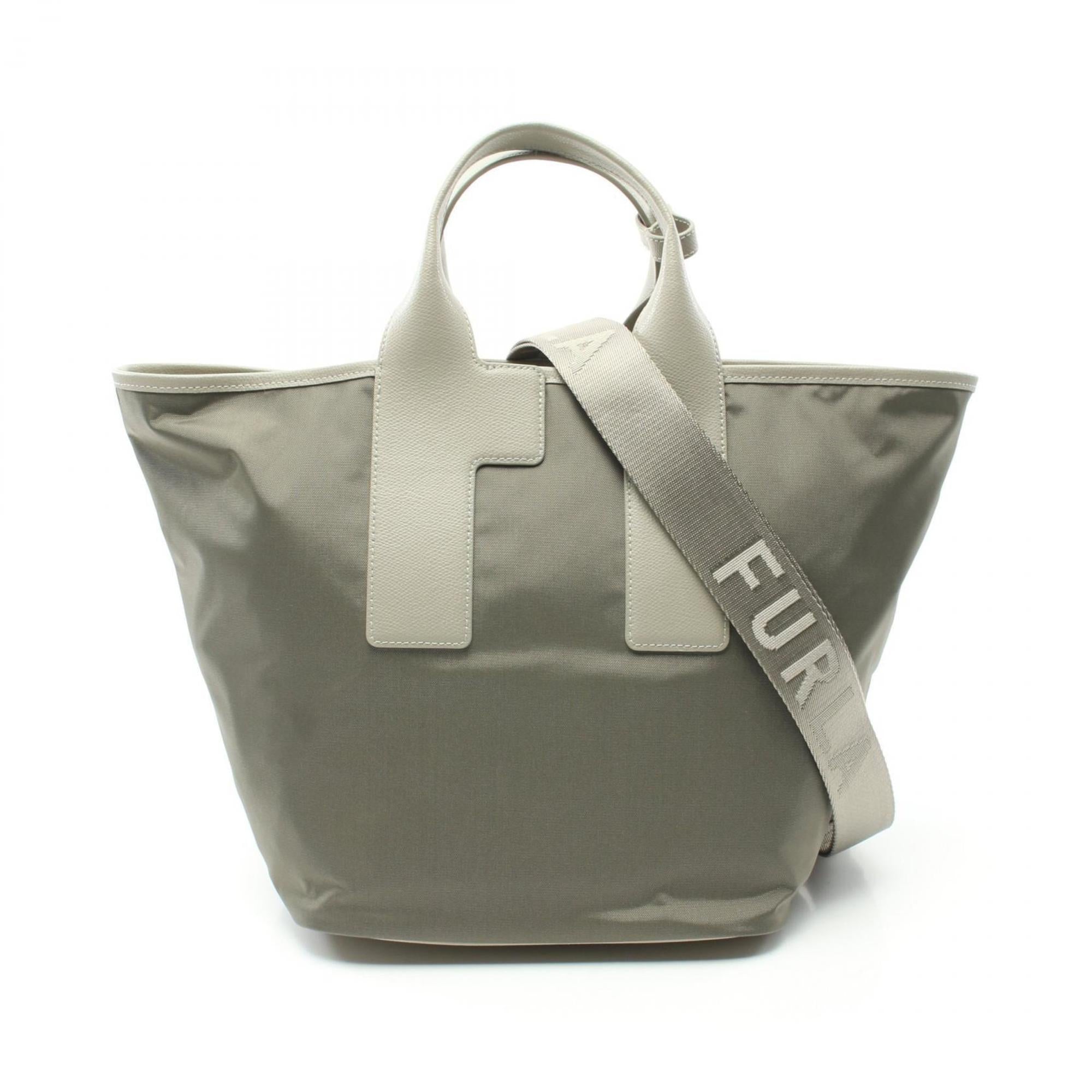 

Кожаная большая сумка Furla из нейлоновой парусины