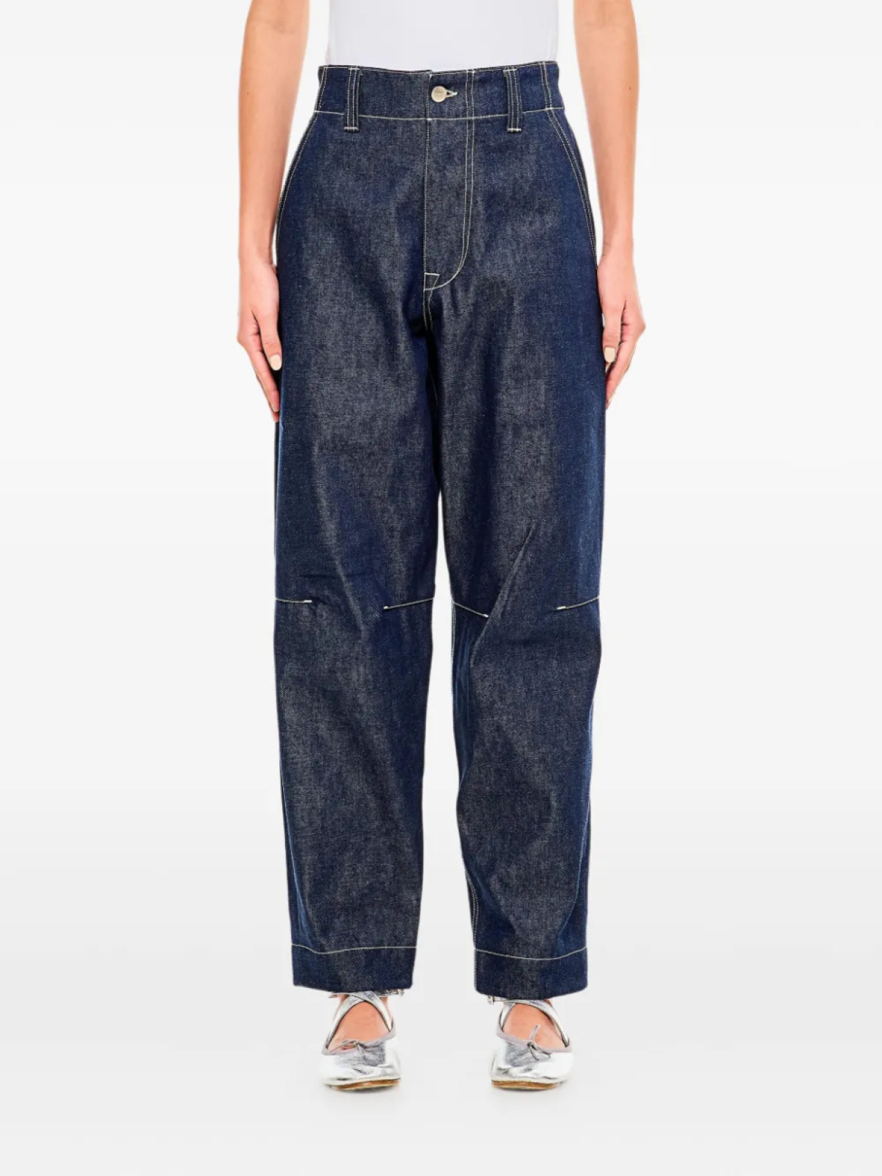 

Слишком хорошие джинсы с высокой посадкой и широкими штанинами Toogood, синий