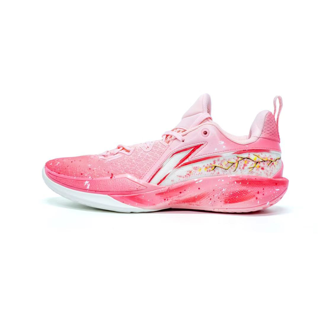 

Мужские низкие баскетбольные кроссовки Li Ning Speed 2 из синтетической кожи, износостойкие, легкие, с хорошим отскоком, розово-белые