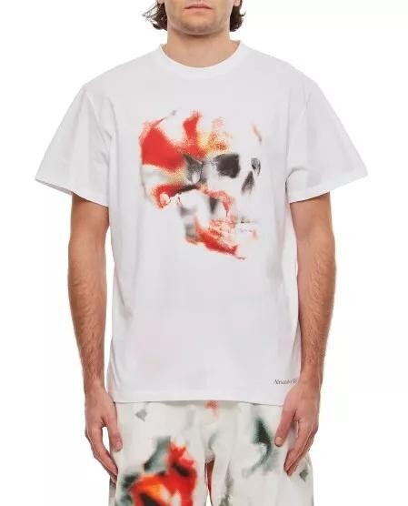 

Футболка с принтом черепа Alexander Mcqueen, белый