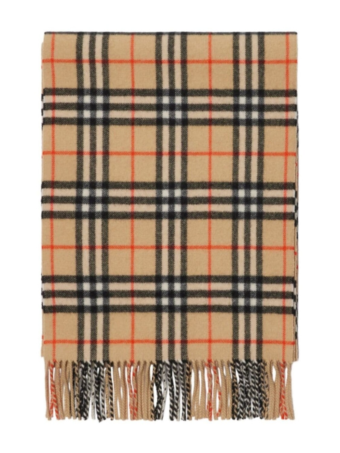 Burberry кашемировый шарф в клетку Vintage Check, нейтральный цвет — фото 2