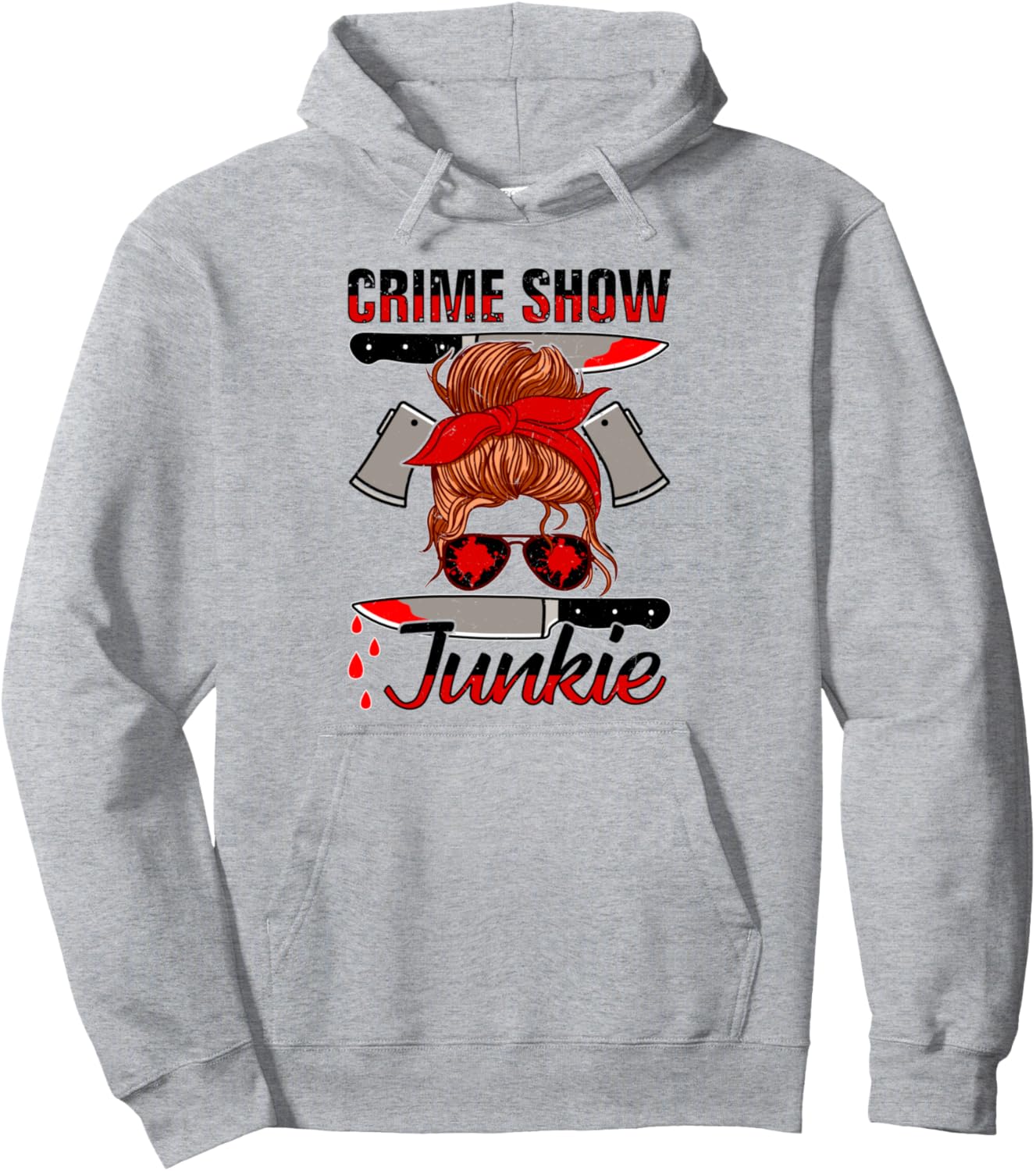 

Забавная толстовка для любителей криминальных сериалов и драм True Crime Fan Murder Mystery Designs, серый