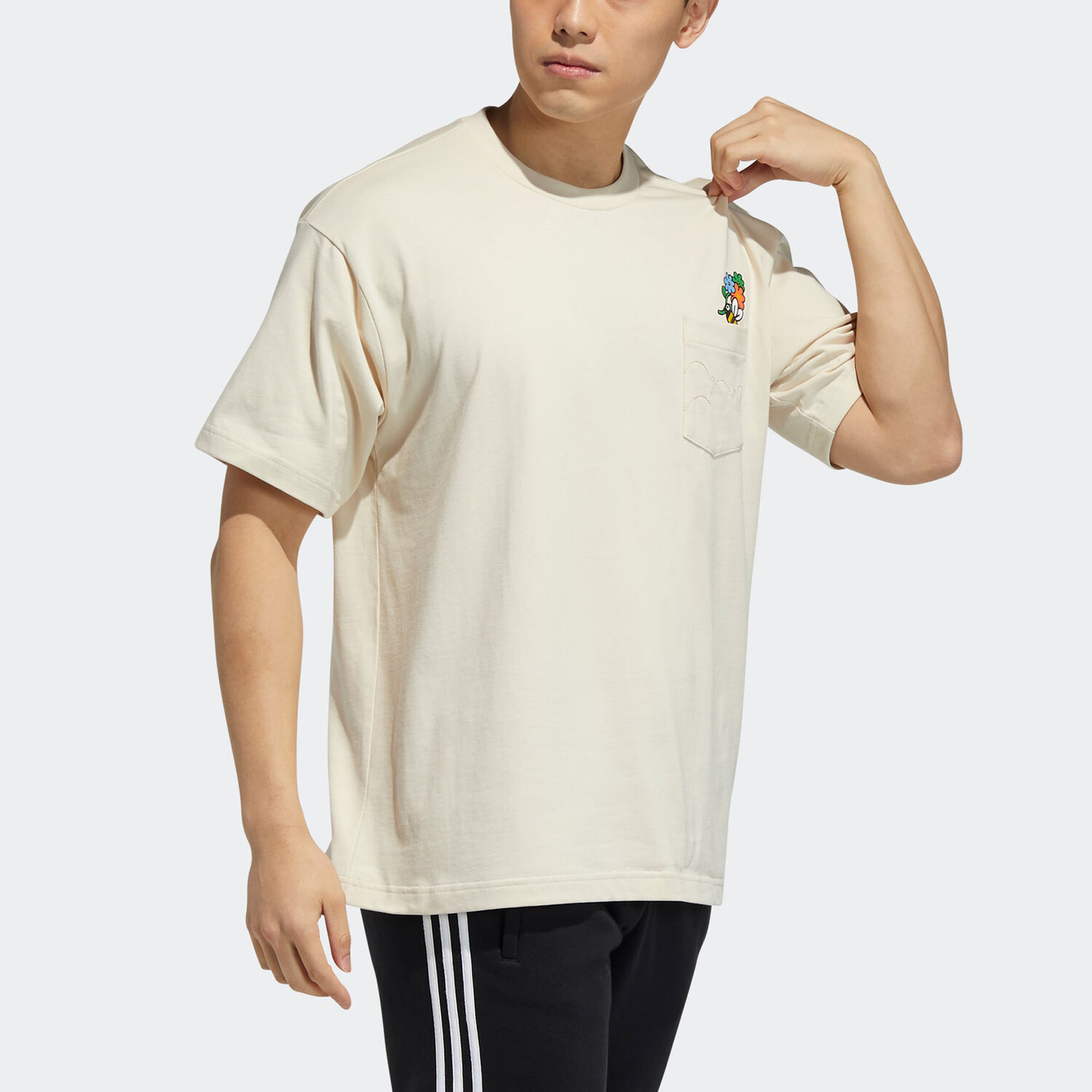 Футболка Adidas Always Originals для мужчин, цвет: белый Adidas Originals, кремовый — фото 4