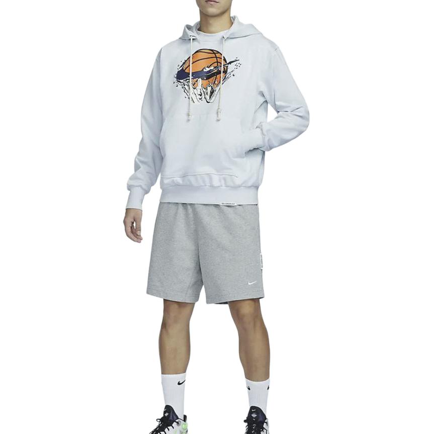 Nike Толстовка Dri Fit мужская Photon Gray с капюшоном Moderate Regular — фото 4