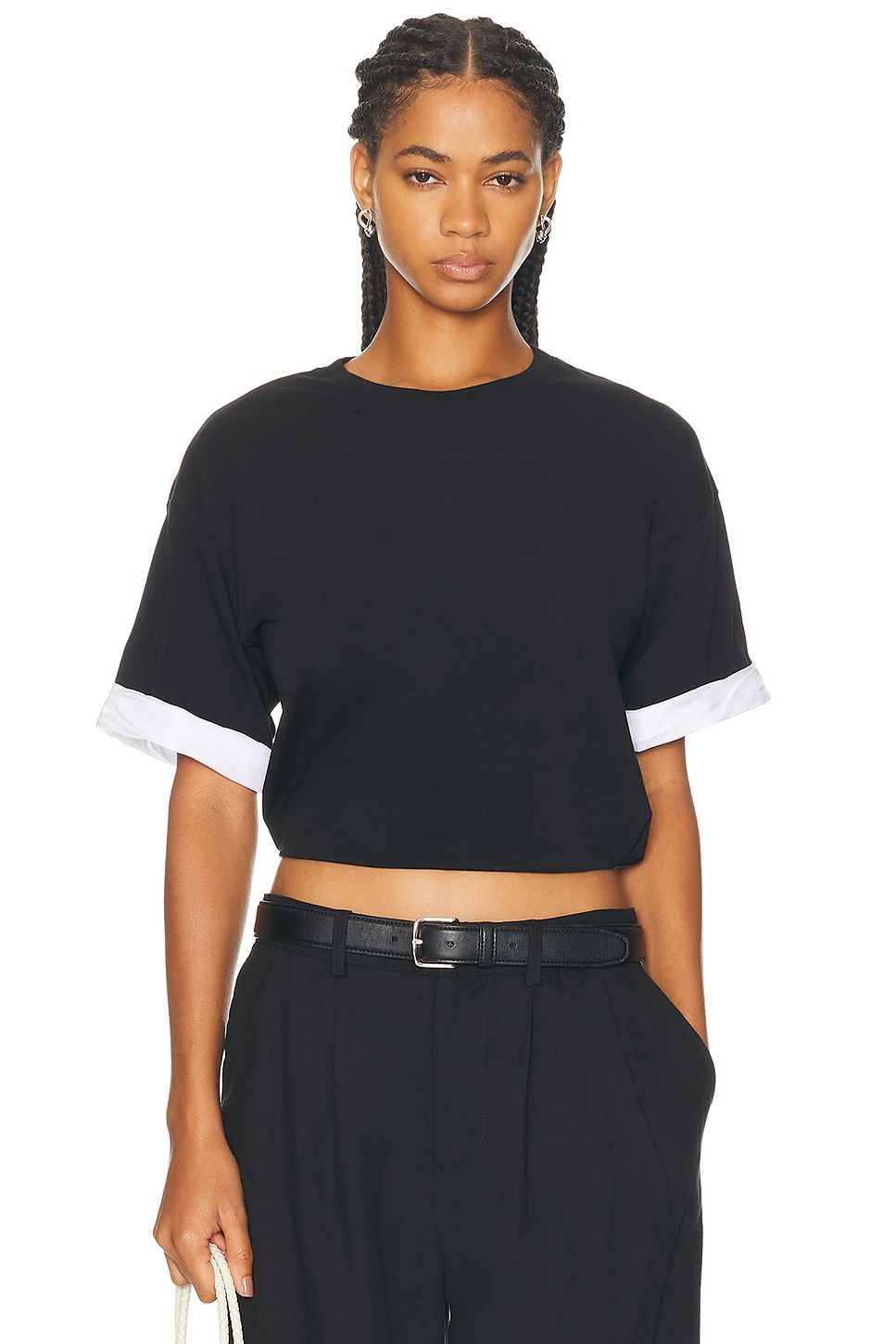 

Комбинированный топ Sutton из поплина Simkhai, BLACK MULTI