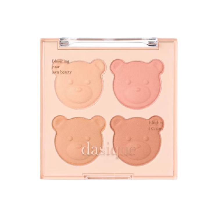 Палетка для контуринга Bear Series Four Color Blush, легко растушевывается, естественный эффект без пор Dasique — фото 2