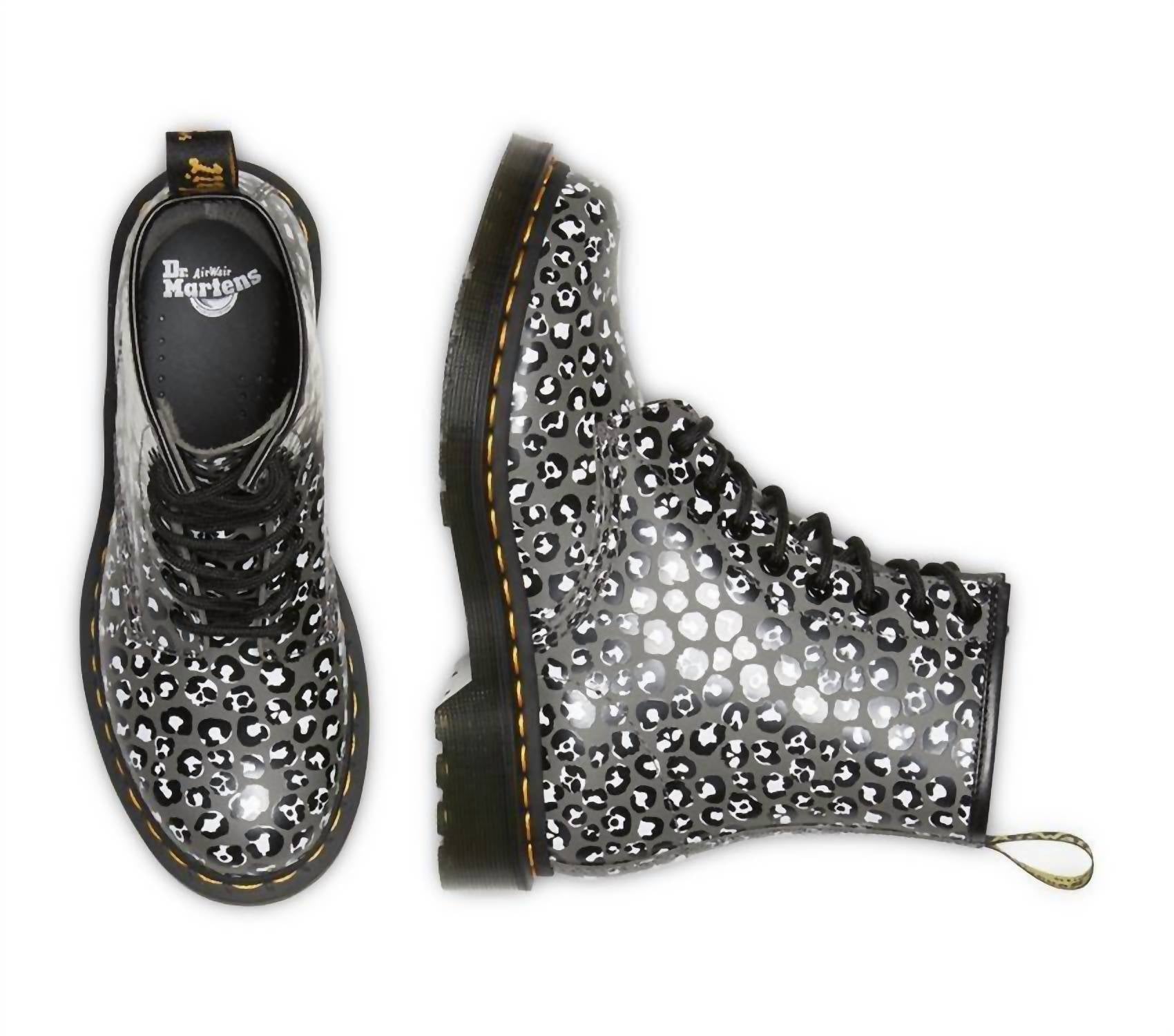 Полусапоги женские Dr. Martens, цвет gunmetal loud leopard smooth — фото 4