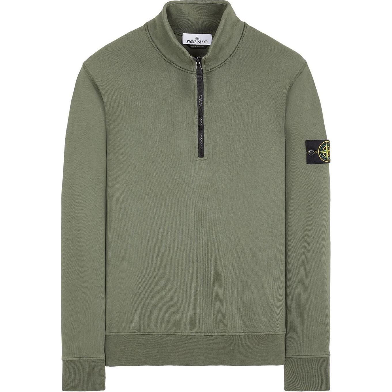 

Толстовка мужская армейский зеленый Stone Island, зеленый