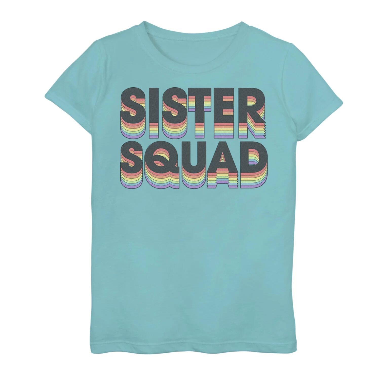 

Футболка с рисунком Rainbow Dropshadow для девочек 7–16 лет Sister Squad Licensed Character