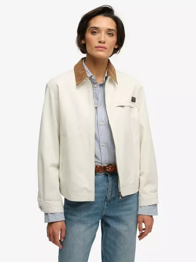 Куртка ранчо с вельветовым воротником Superdry, Off White