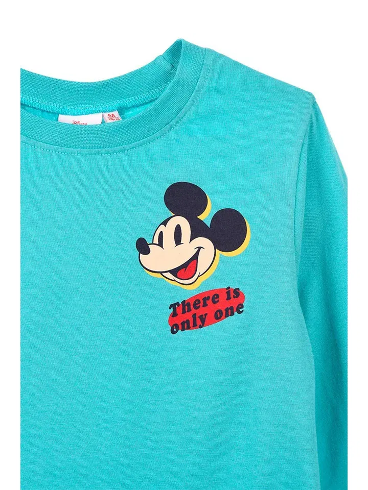 Лонгслив Mickey, Disney Mickey Mouse, бирюзовый — фото 3