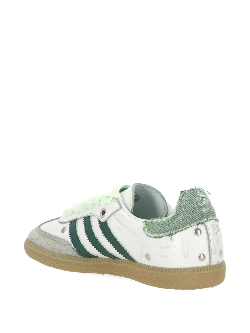 Индивидуальные кроссовки adidas Samba с тремя полосками Seddys, белый — фото 4