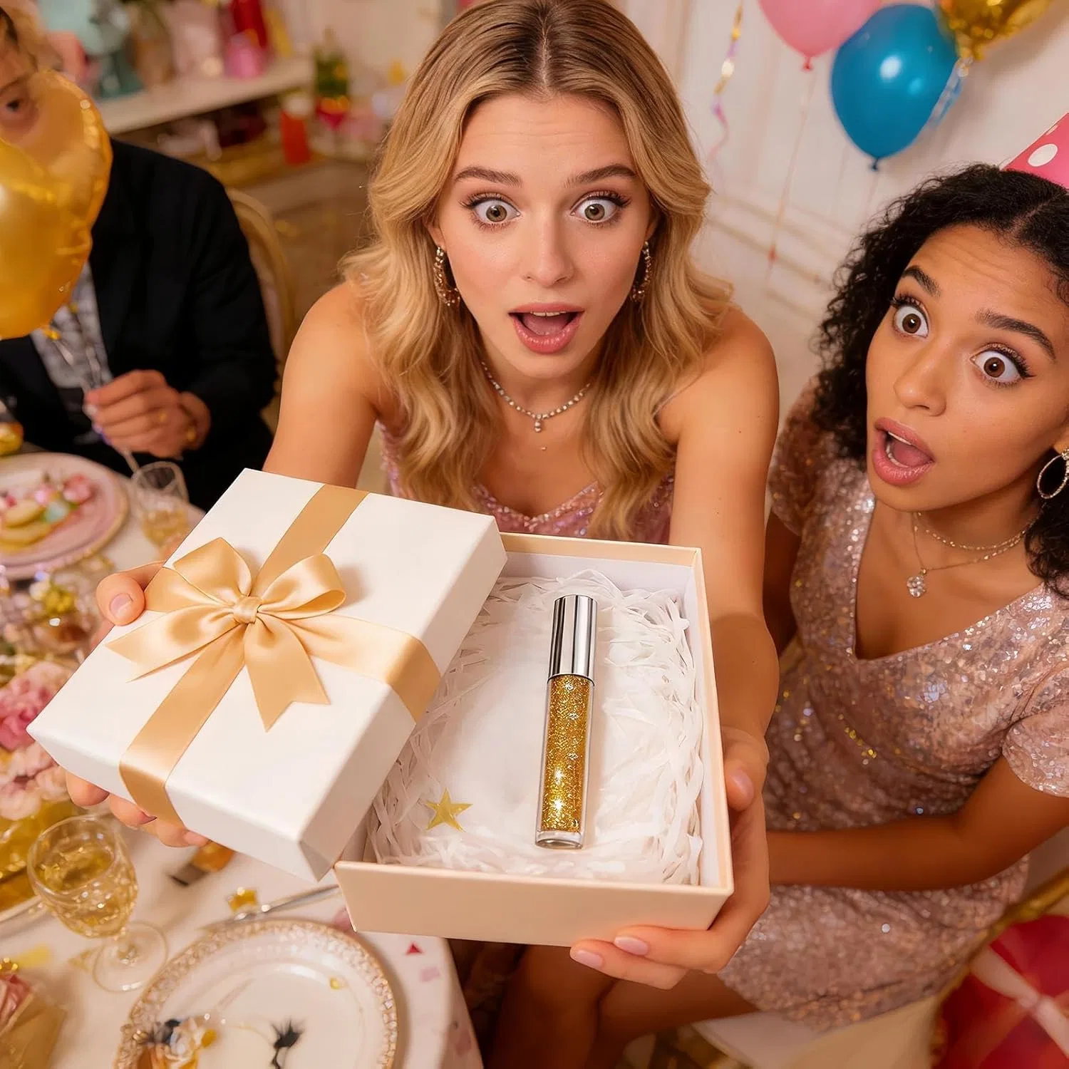 Тушь для ресниц Glitter Mascara Rush, золотая, No brand — фото 2