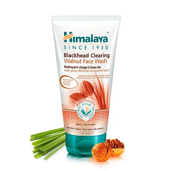 

Отшелушивающее очищающее средство для лица Blackhead Clearing Walnut Face Wash Himalaya, 150 ml