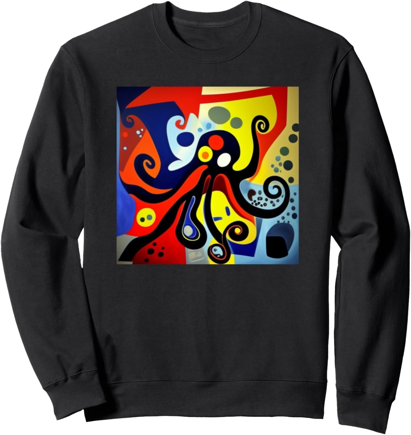 

Толстовка с красочным силуэтом осьминога, щупальцами кальмара и изображением осьминога Octopus Squid + Art Men Women Kids Boys Girls Gift, черный