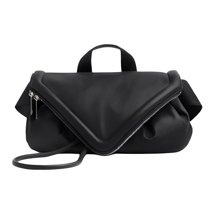 

Кожаная поясная сумка на молнии мужская черная Bottega Veneta
