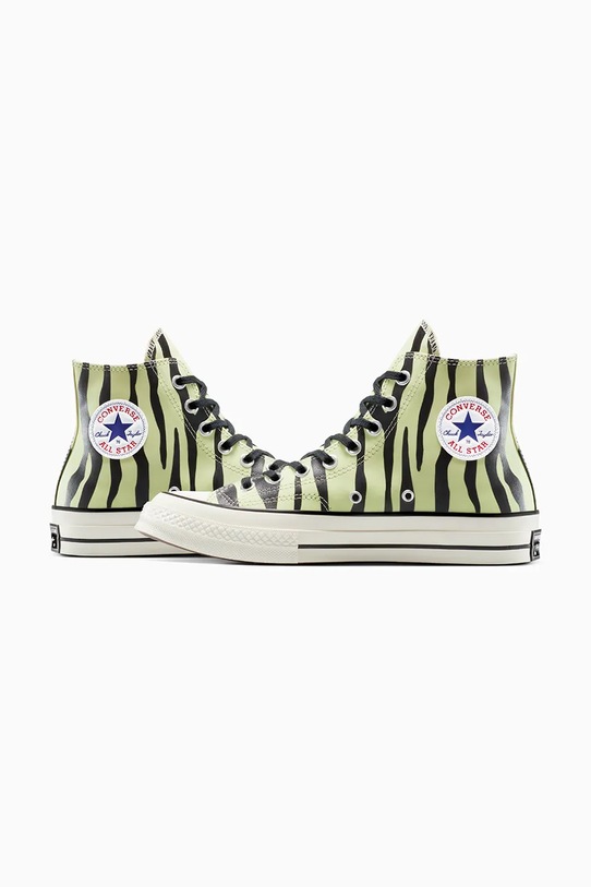 Кроссовки Chuck 70 светящиеся в темноте зебра Converse, бежевый — фото 4