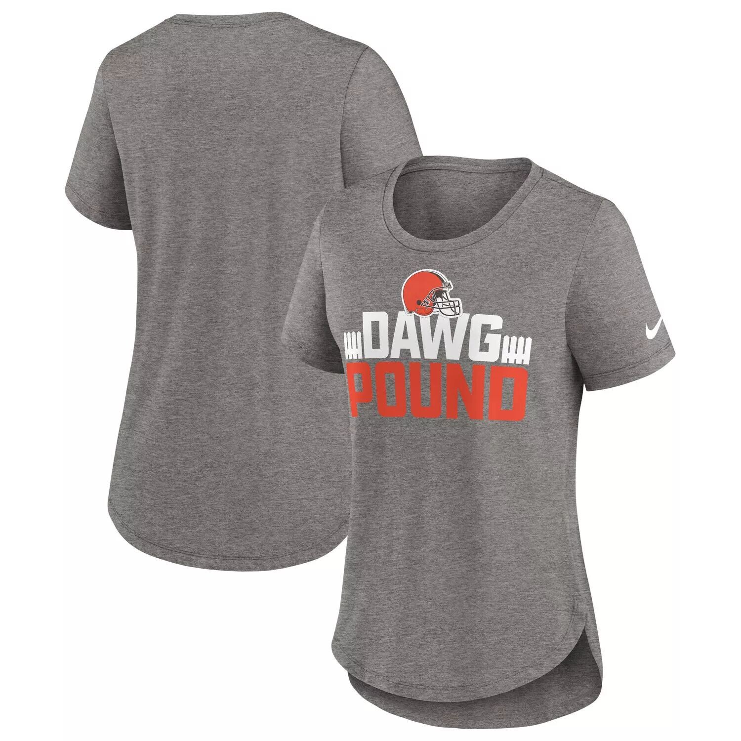 

Женская футболка Nike Heather Charcoal Cleveland Browns Local Fashion Tri-Blend Nike