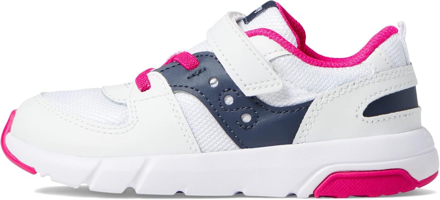 Детские кроссовки Saucony Jazz Lite 2.0 Lx (унисекс), белый/синий/розовый/темно-синий — фото 4