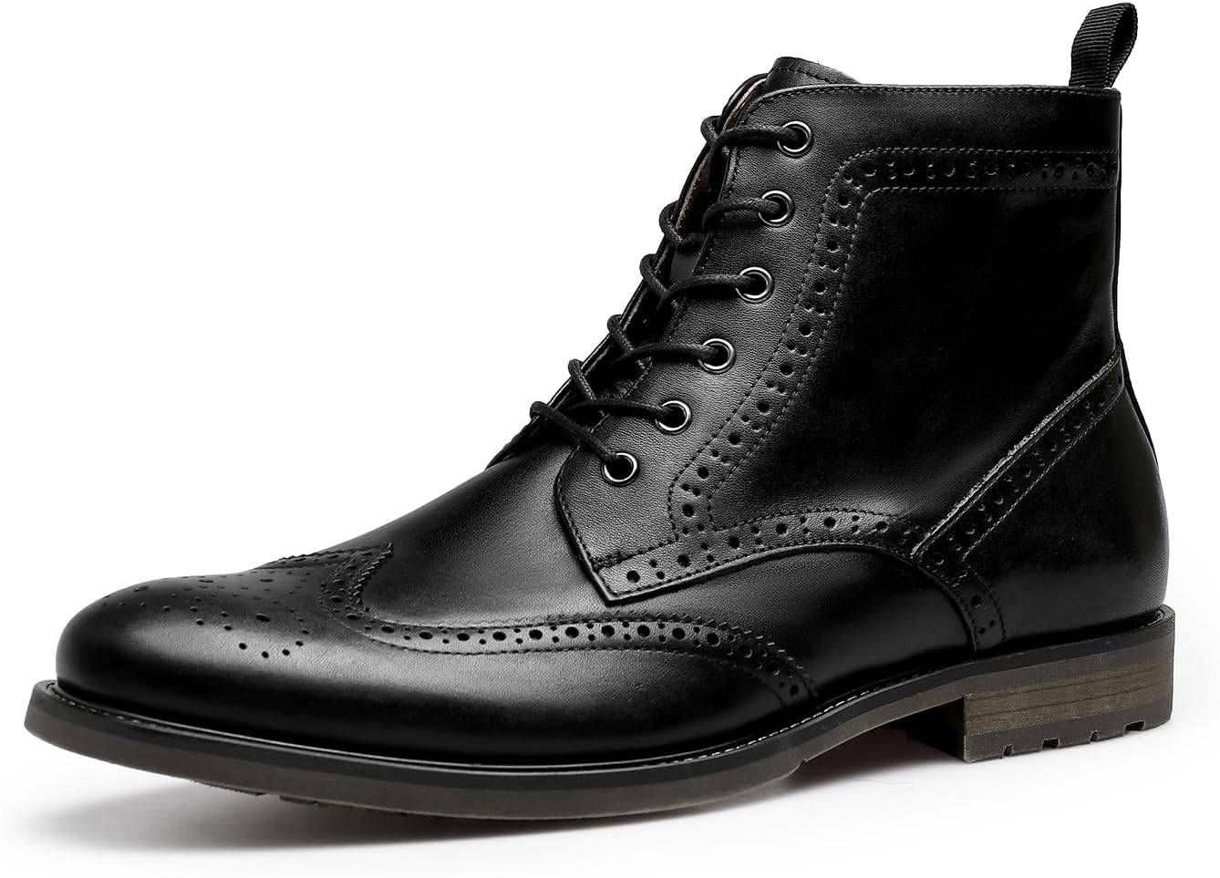 

Мужские кожаные ботинки с брогированием, на шнуровке, с составной подошвой Desai, черный