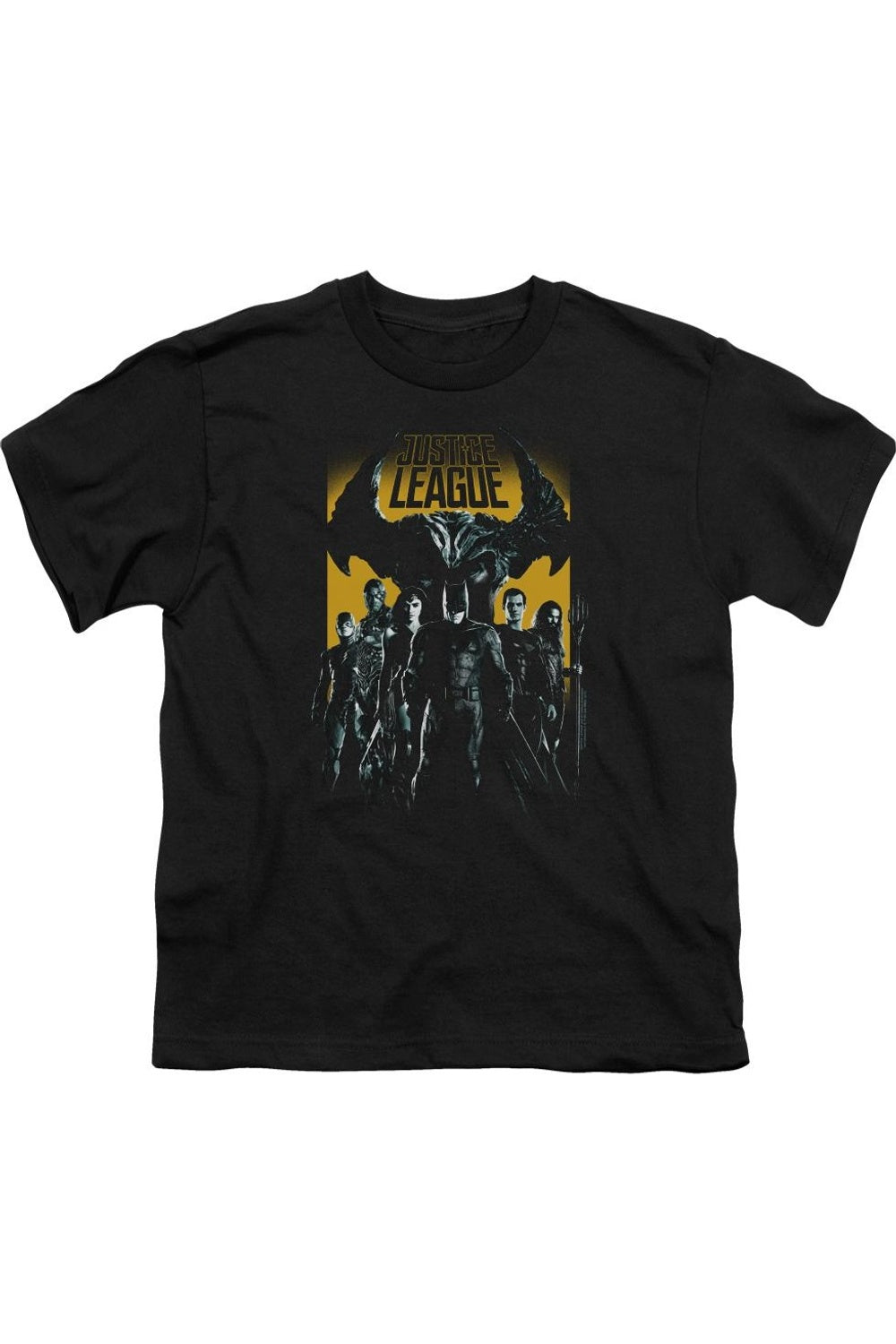 

Футболка с коротким рукавом для детей "Лига справедливости: Противостояние злу" Gildan, черный