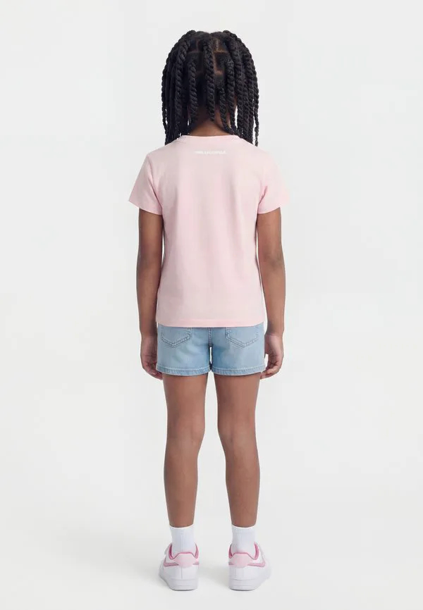 Футболка с принтом Karl Lagerfeld Kids, Pink — фото 2