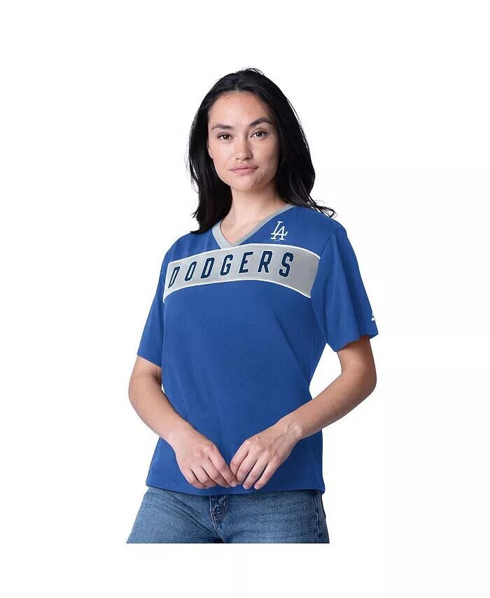 

Женская футболка Royal Los Angeles Dodgers Game Day с V-образным вырезом Starter