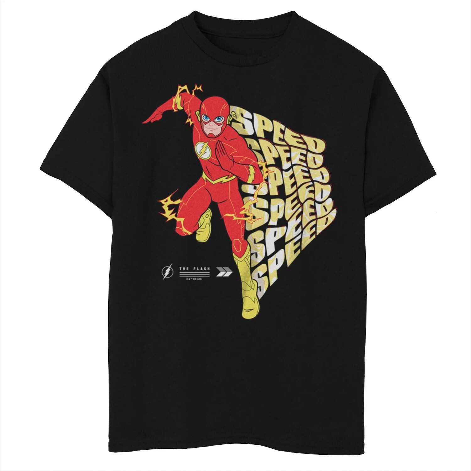 

Футболка с графическим рисунком и логотипом DC Comics The Flash Run Speed ​​для мальчиков 8–20 лет Licensed Character